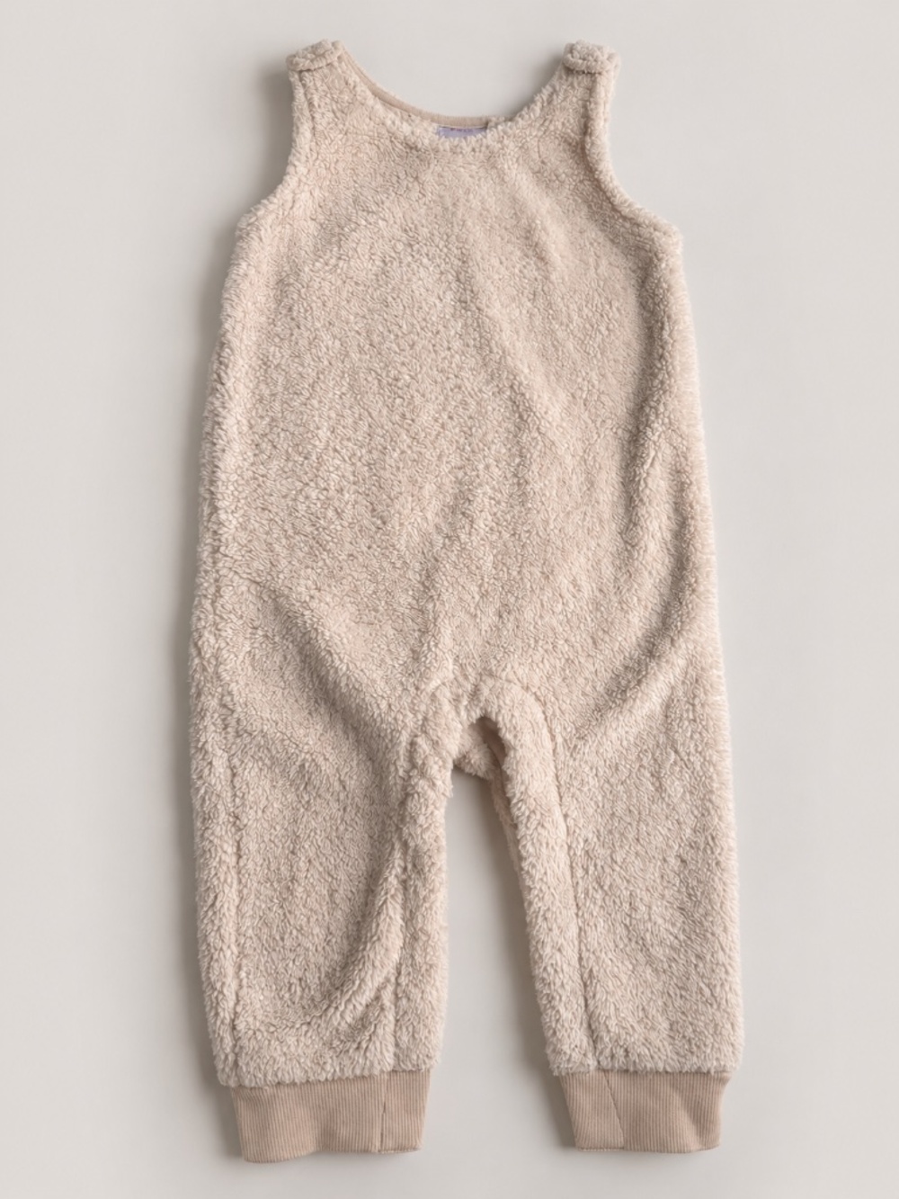 Hanna Andersson Marshmallow Fleece Overalls 2T Light Oat